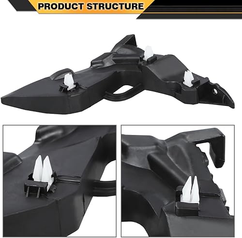 Miniatura 3 de Juego de soportes de parachoques delantero derecho e izquierdo compatible con Hyundai Elantra Sedan 2017 2018 2 piezas 86513F2000 86514F2000