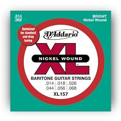 D’Addario Cordes en nickel pour guitare électrique D’Addario XL157, Baritone Medium, 13-62 - Les Beatles, Paul McCartney, John Lennon, RIngo Starr, George Harrison