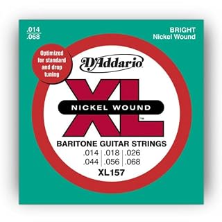 D’Addario Cordes en nickel pour guitare électrique D’Addario XL157, Baritone Medium, 13-62 - Les Beatles, Paul McCartney, John Lennon, RIngo Starr, George Harrison