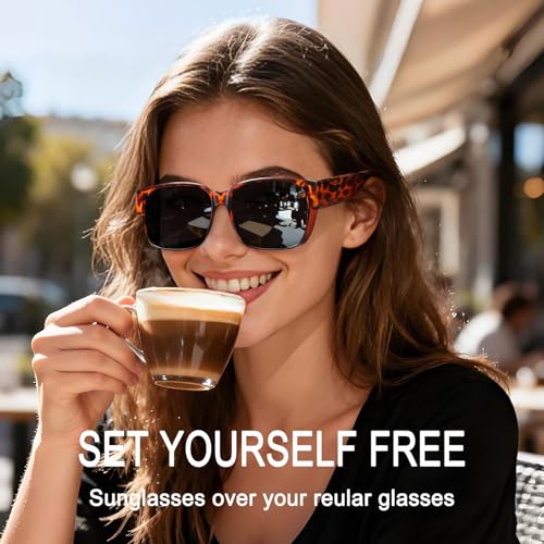 Image of HAOLOTA Polarized Sunglasses Over Glasses Women Wrap-Around Glasses Small Shapes Driving Fishing UV400 Protection
