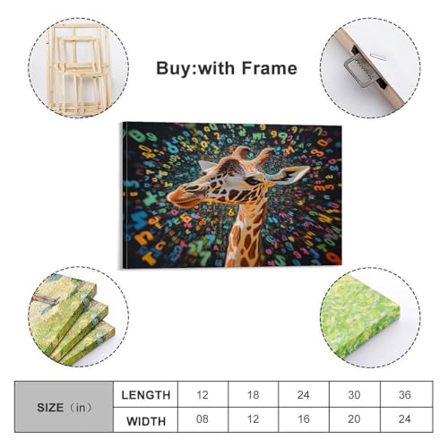 Impression sur toile girafe pour décorer une chambre
