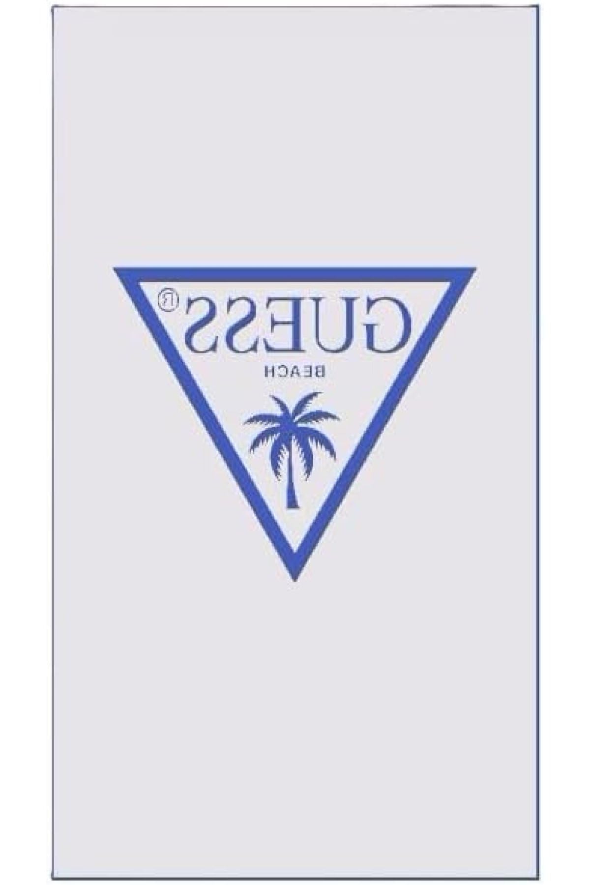 Guess Serviette de Plage Logo Triangulaire avec Paume E5GZ14SG00P G7M1 Florescent Bleu