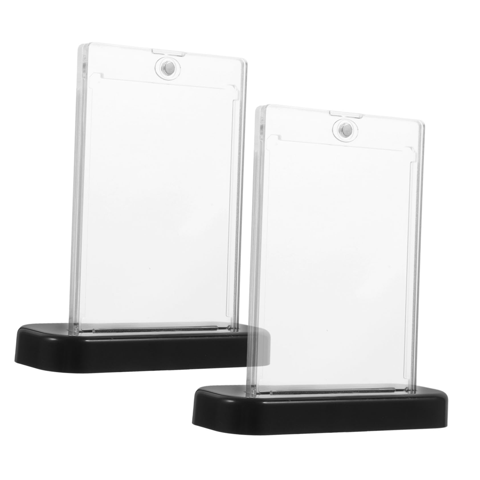 ifundom 10sätze Magnetische Kartenhalter Mit Sockel Für Spielkarten Transparente Schutzhüllen Für Sammelkarten Und Stabiles Design Für Sportkarten Und Sammlerstücke