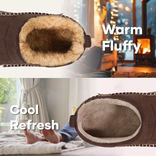 Zizor Men's Moccasin House Shoes Slippers Indoor Outdoor2