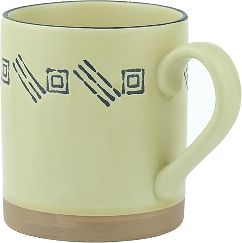 Taza de café grande de cerámica, 16 onzas, taza de té grande para oficina y hogar, apta para lavavajillas y microondas, estilo moderno de costura