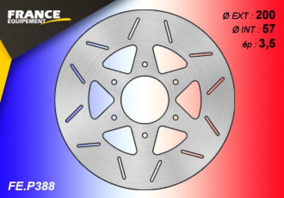 Disque de frein arrière France Equipement compatible avec Moto Rieju 50 Spike 2006 à 2012 Ø200X49X3.5mm / P388