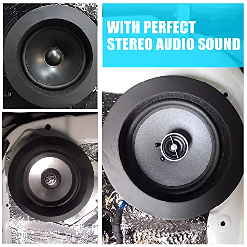 4 Pcs Foam Speaker Enhancer System Sponge Kit For Universal 6" & 6.5" Drivers,Self Adhesive Car Door Speaker Foam Rings Enhancer Soundproof Cotton Pad With High Rebound For Stereo Audio Speaker #TOP6