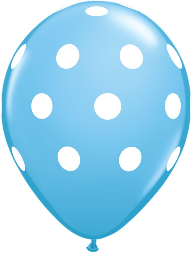 Qualatex 86421 Big Polka Dots - Special Assortment Latex Balloons, 11", Multicolor, Pack of 50