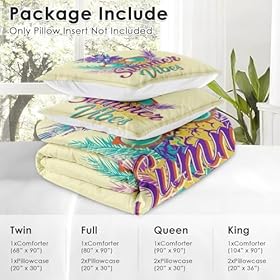 Cute Summer Fruit Bedding Set for Boys Girls Bedroom Decor, Pineapple Vintage Retro Comforter Set, Kids Adult Toddler Bedroom Quilted Duvet and 2 Pillow Shams (Full) 51T1dhF5bWL. SS280