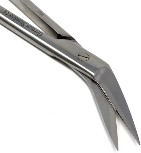 Miniatura 6 de Tijeras de goma de iris TC Kelly Supercut con una hoja dentada e inserciones de carburo de tungsteno, acero inoxidable (4.5 pulgadas curvas)