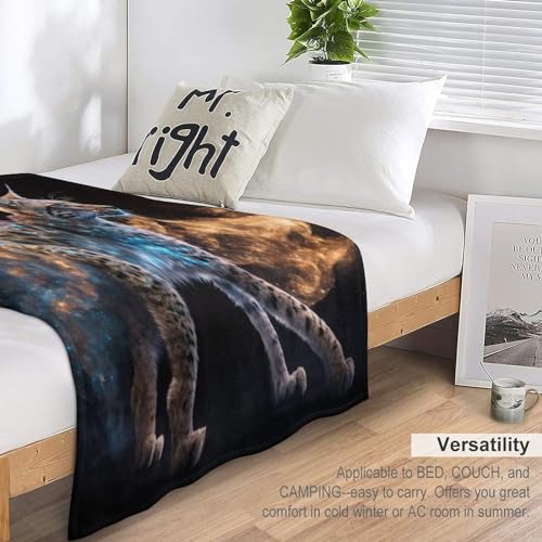 Couverture lynx impression 3D couvre-lit en flannel premium