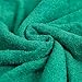 Amazon Basics 6-Piece Oversized Fade-Resistant Towel Set, 100% Cotton, Highly Absorbent, Soft, Teal, 2 Bath Towels, 2 Hand Towels, 2 Washcloths