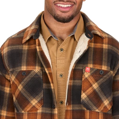 The American Outdoorsman Men's Bonded Flannel Fleece Shirt Jacket3