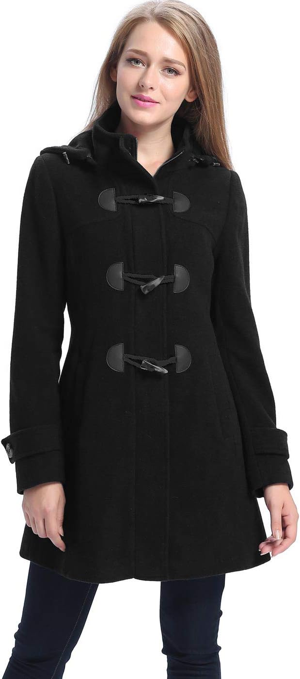 BGSD Women Daisy Wool Blend Hooded Toggle Walking Duffle Coat (Also available in Plus Size and Petite) - Image 3