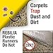 RESILIA Low-Pile Carpet Runner - Non Slip Carpet & Rug Protection, Washable Clear Vinyl Floor Runners, 27 Inches Wide x 15 Inches Long, Made in The USA