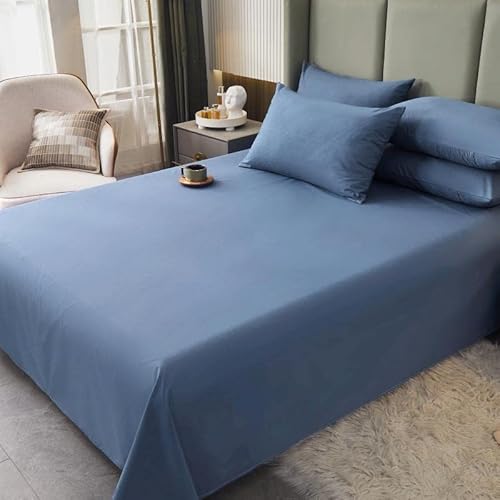 Zhiyuan Waterproof Bed Flat Sheet Brushed Microfiber Mattress Protector Outdoor Furniture Cover, Queen, Steel Blue #TOP3