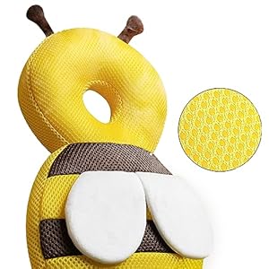 Baby Head Protector Backpack: Bee Soft Landing & Safety Toddler Fall Protection for Baby Crawling & Walking &Falling-Back Cushion for Infant