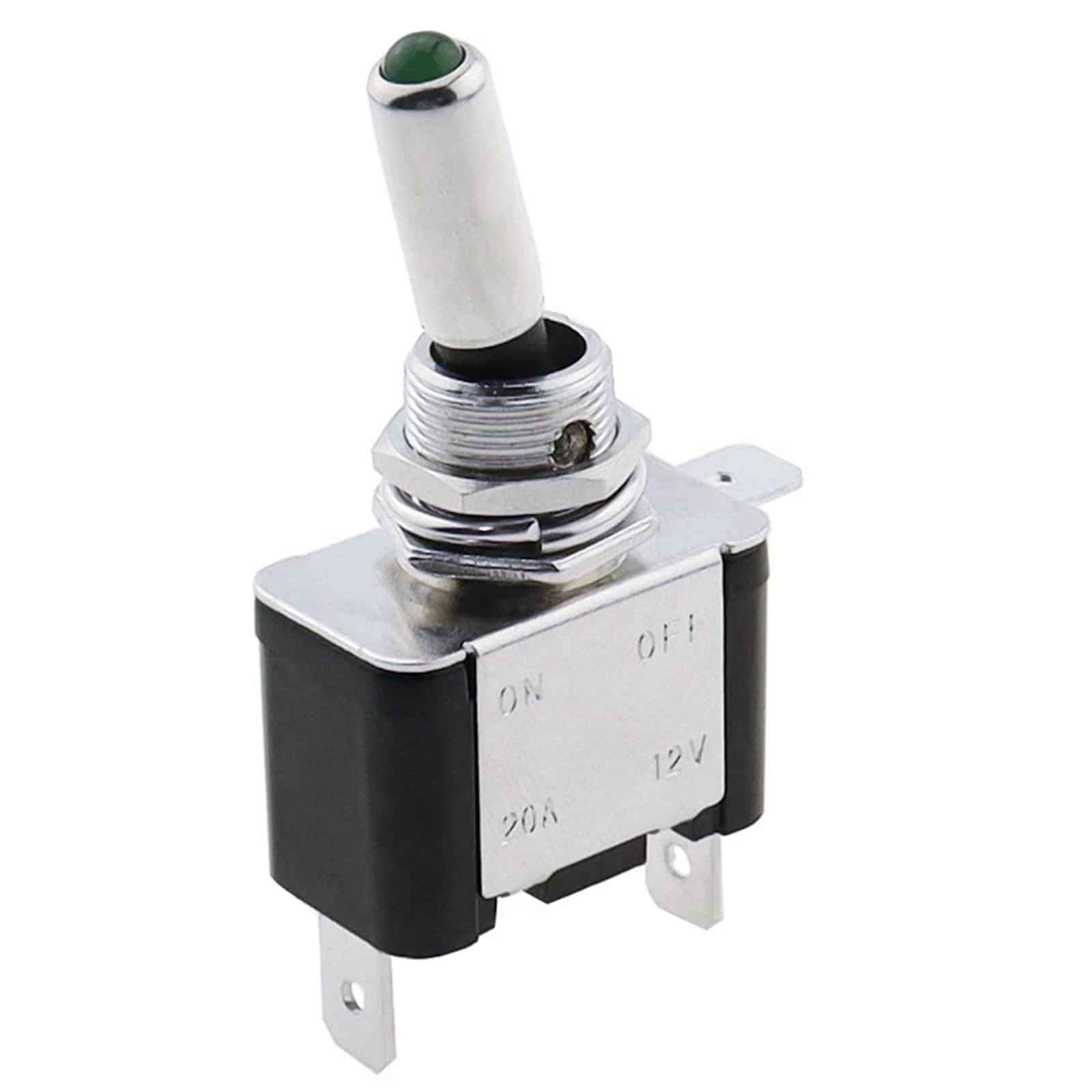 Interruptor 12V 20A con luz verde para circuito eléctrico de barcos 8