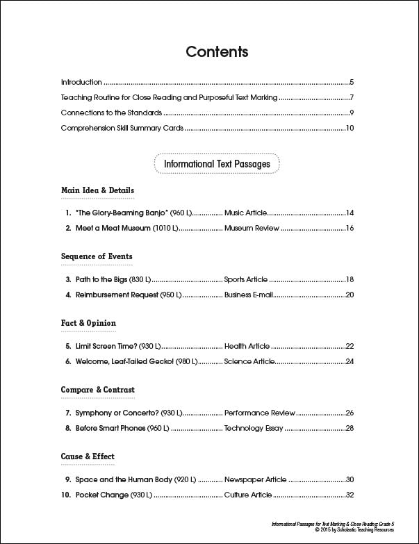Informational Passages for Text Marking & Close Reading: Grade 5: 20 Reproducible Passages With Text-Marking Activities That Guide Students to Read Strategically for Deep Comprehension - Image 2