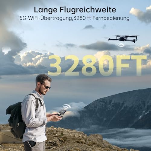 CHUBORY X10 PRO GPS-Drohne mit Kamera für Erwachsene 4K UHD, 90 Minuten Flugzeit, 1000 Meter Steuerreichweite, automatische Rückkehr, Folge-Modus, bürstenloser Motor, 5G RC-Quadcopter für Anfänger