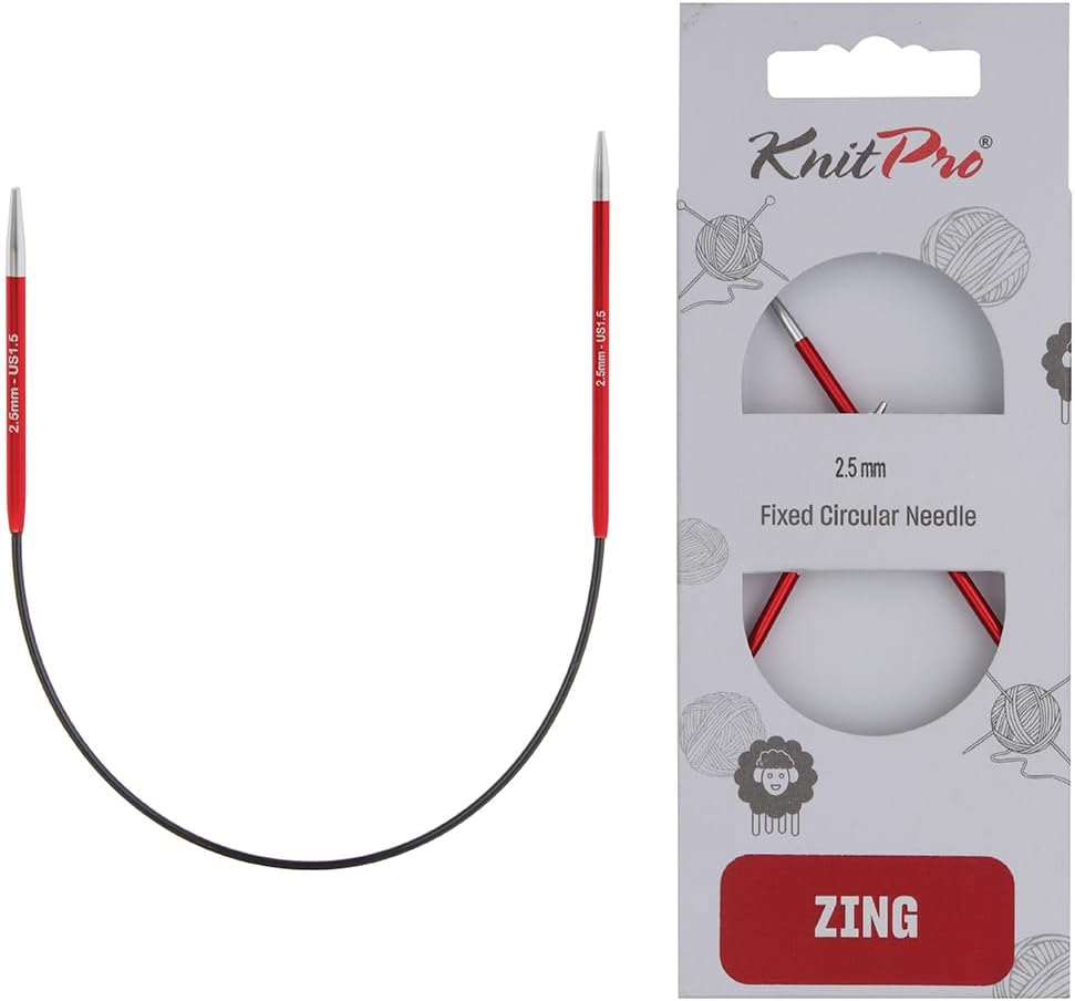 Zing Fixed Circular Needles Asymmetrical 10" (25cm) | Size 2.50mm