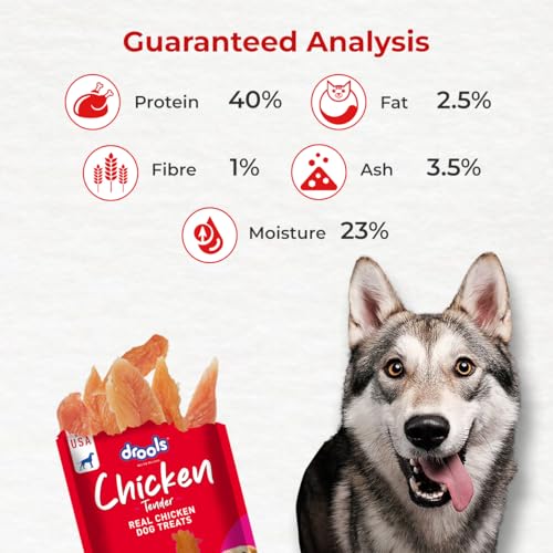Image of Drools Chicken Tender Dog Treat, 70 g | Made with Real Chicken | High Protein Training Treat | for Puppy & Adult Dogs