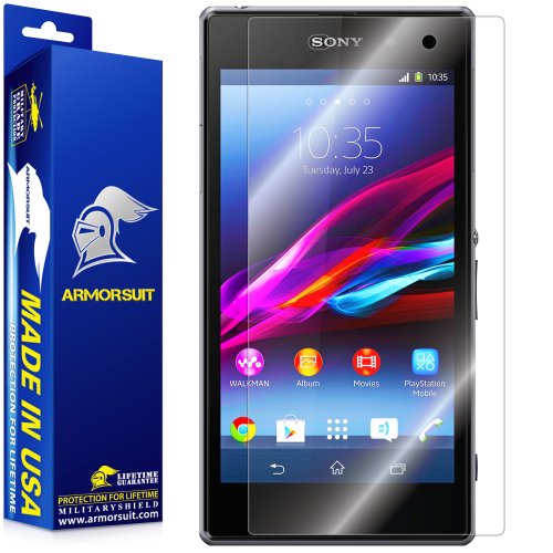 ArmorSuit MilitaryShield Screen Protector for Sony Xperia Z1 - [Max Coverage] Anti-Bubble HD Clear Film