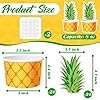 Amazon.com: Suclain 24 Sets 8 oz Pineapple Paper Cups Disposable Gold ...
