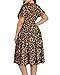 Lepord Print Dress Plus Size Wrap Midi Short Sleeve Casual Summer V-Neck Wedding Guest Maternity Knit Sun Dress Women Leopard