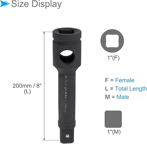 Miniatura 2 de Barra de extensión de zócalo, unidad de 1.0 in de longitud, acero CR-MO con orificio de palanca - (aplicaciones: para reparación de equipos