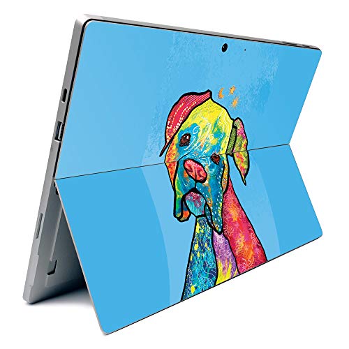 Image of MightySkins Carbon Fiber Skin for Microsoft Surface Pro 7 - Boxer Rainbow | Textured Carbon Fiber Finish | Easy to Apply, Remove, and Change Styles | Made in The USA