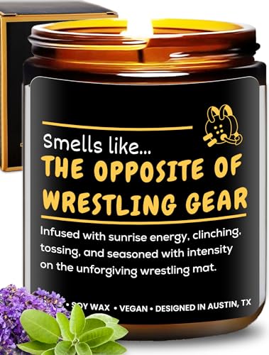 Funny Wrestling Candle, Wrestling Coach Gifts, Wrestling Mom Gift, Cool Sports Themed Gift Ideas for...