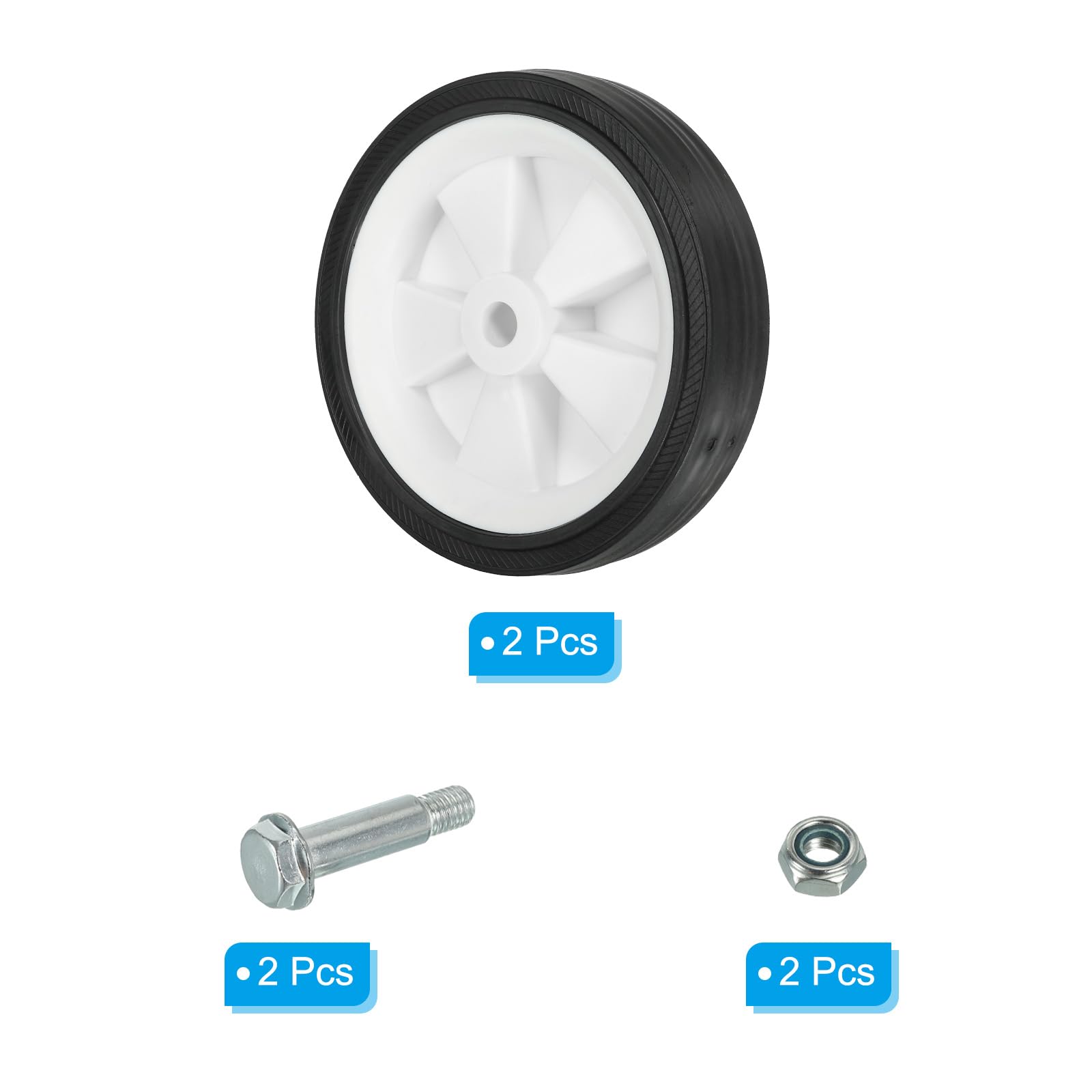 Ruote Per Compressore Aria 6 Pollici - Ricambio Universale Con Foro Da 0.5 Pollici, Facile Installazione - Foto 7