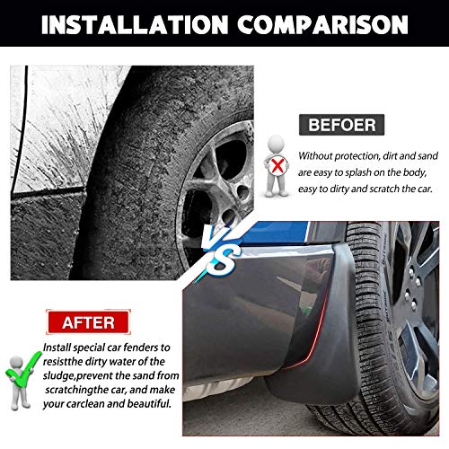 Image of Autorder Mud Flpas Splash Guards for Ford Explorer 2020-2025 2026 Accessories Mudflap Fender Flares Front and Rear Mud Guard Set 4PCS