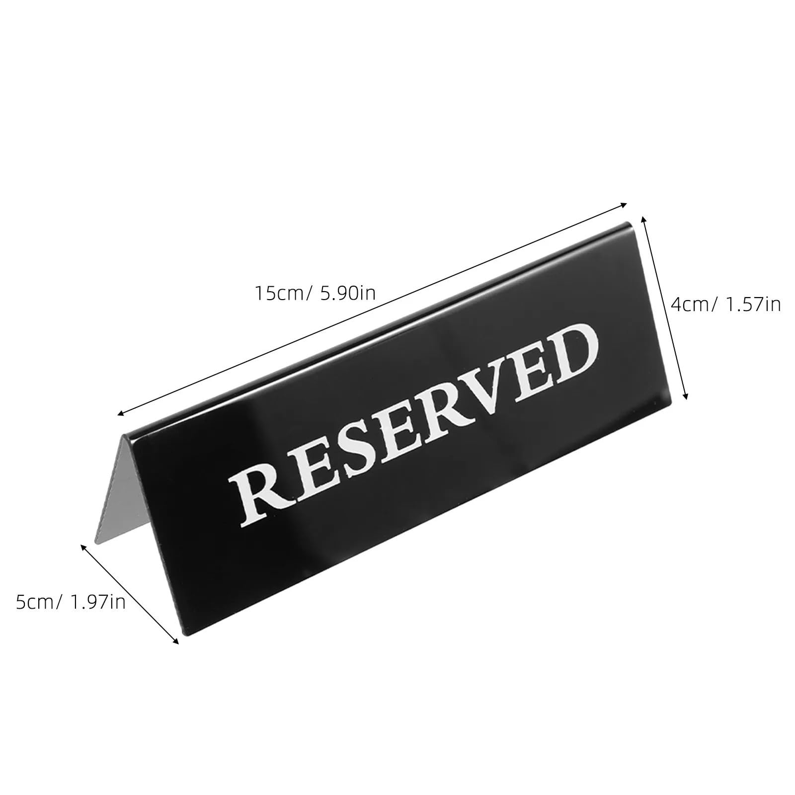10 letreros acrílicos reservados para mesa