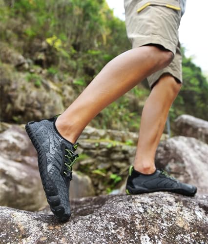 Image of UBFEN Water Shoes for Men Women Quick Dry Swim Aqua Socks | Lightweight Barefoot-style Fit, Rubber Sole, Hiking, Fishing, Kayaking, Beach, Pool, Boating, Diving And Water-to-land Wear