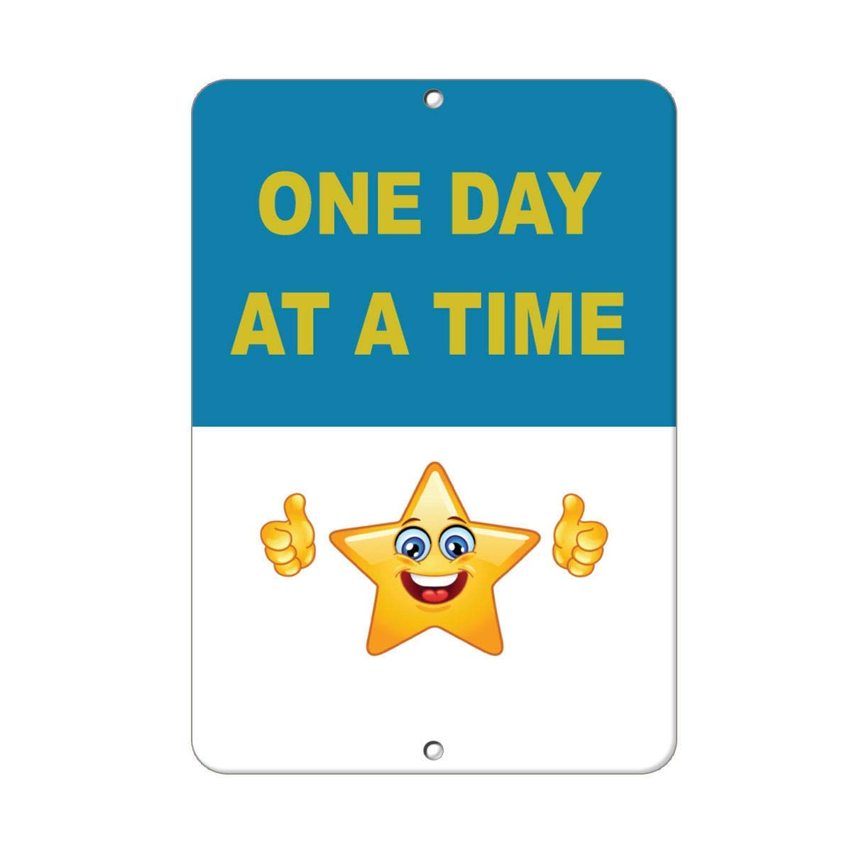 rayprint One Day At A Time 8x12 Inch Decor Metal Tin Sign
