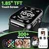 Smartwatch, rastreador de fitness con pantalla HD de 1.85", llamadas por Bluetooth, resistente al agua 5 ATM, monitor de frecuencia cardíaca/sueño 24/7, podómetro, calorías, más de 130 modos deportivos, compatible con iOS/Android (Negro) 8