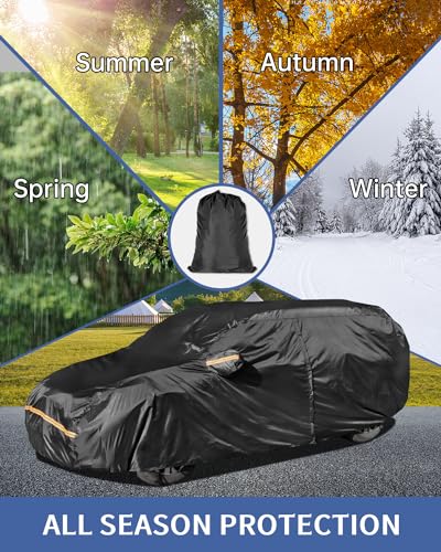 Image of INSAUTO Custom Fit Car Cover for Honda CRV 1997-2026, Toyota RAV4 2006-2026, Waterproof All Weather Full Exterior Protection, Sun Rain Snow, with Driver Door Zipper