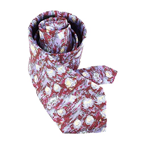 Cravate Lyonnaise Soie Monet Nymphéas Violet Accessoire Homme France