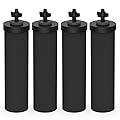 Lifefilter Replacement for BB9-2 Black Purification Water Filter, Compatible with Berkey® BB9-2 Black Filters and Berkey® Gravity Water Filter System, 4 Pack