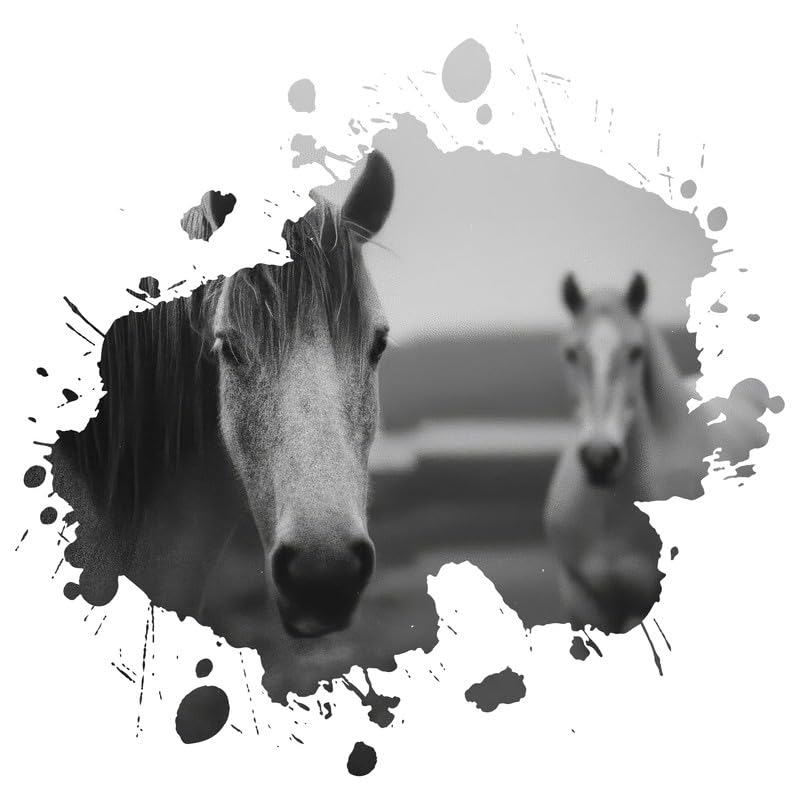 Professional Permanent Stickers – Vibrant Colors, Crisp Details & Durable – UV DTF Heat Transfer Stickers for T-Shirts, Fabric & DIY Crafts – Easy Peel & Stick Application (Horse 1)