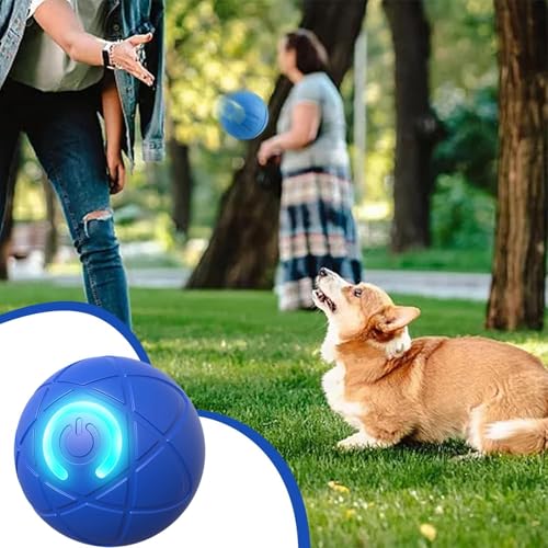 Interaktives Hunde Ball – Automatisch Rollender Ball Hundespielzeug, Mit LED-Lichtern, Aktiver Rollball Für Hunde, Langlebiger Und Verschleißfester, USB-aufladbar, Für Kleine/mittlere/große Hunde