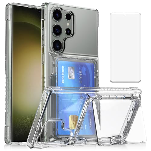 Coque portefeuille Samsung S23 Ultra anti-choc et verre de protection