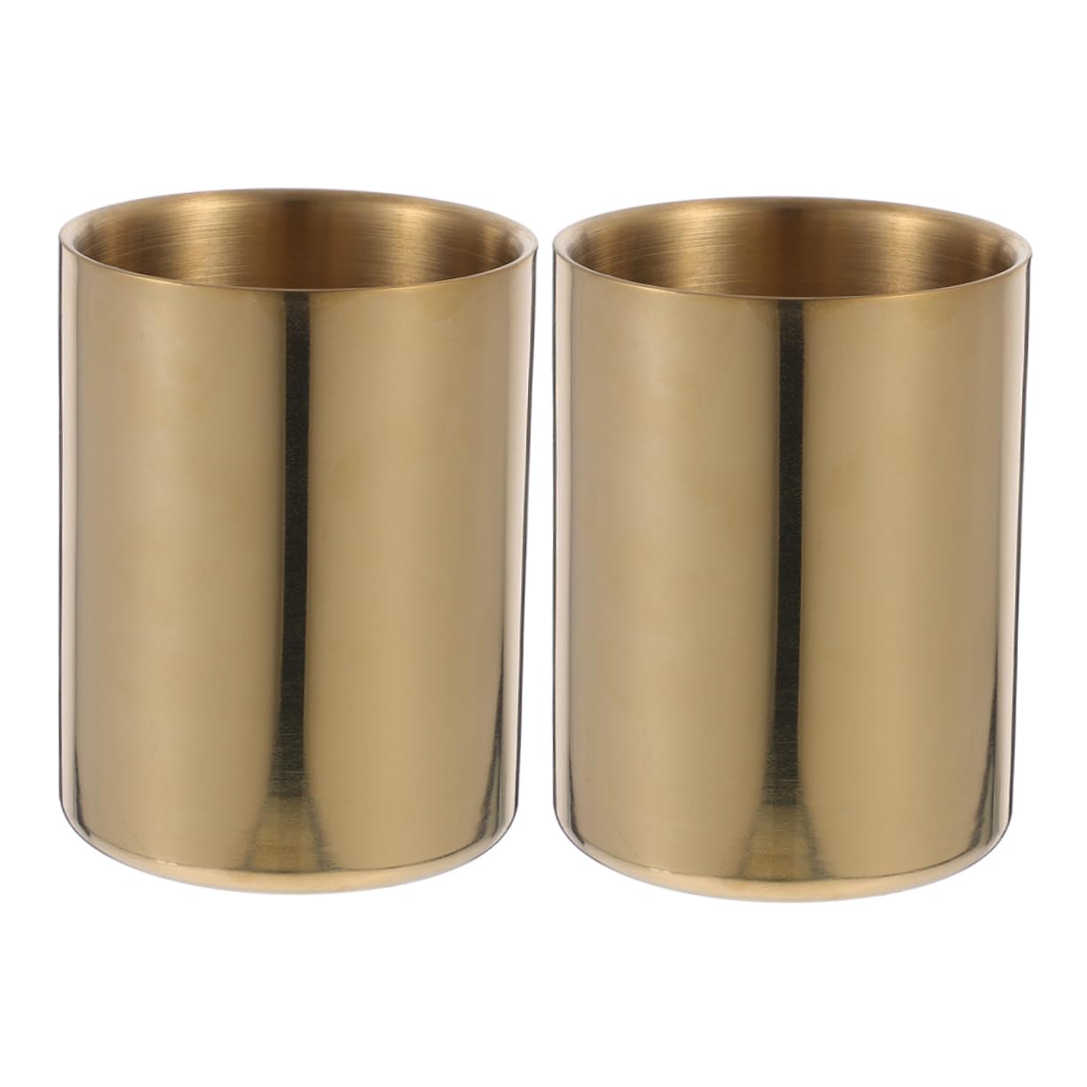 Portalápices Multifuncional de Escritorio de Acero Inoxidable Dorado, 2