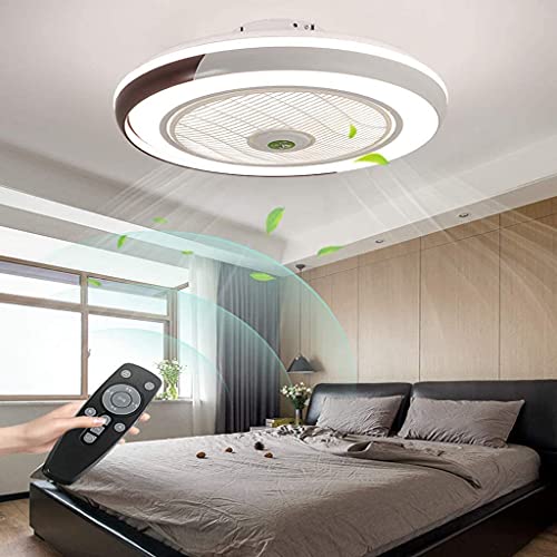 GHY Ventilatore A Soffitto Con Luce LED A Anello Dimmerabile - Telecomando, Velocità Regolabile, Moderno Per Soggiorno E Camera - 4