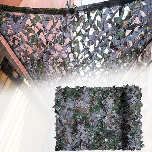 Filet Camouflage Chasse Woodland, 2x4m Filet D'ombrage Militaire Renforcé, pour Camping, Décorations De Fête, Couverture De Voiture, Activités Militaires