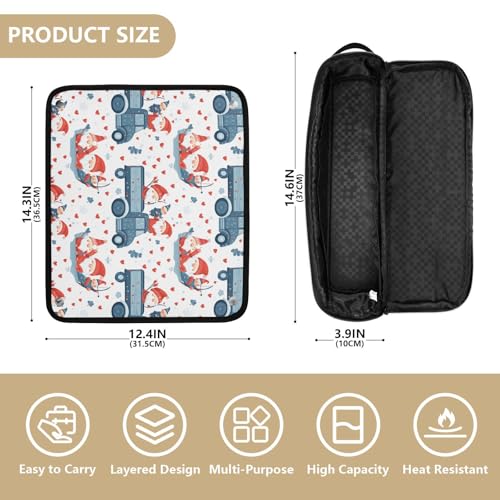 Bolsa de viaje resistente al calor para herramientas de cabello con tapete protector para planchas, rizadores y organizador portátil miniatura 4