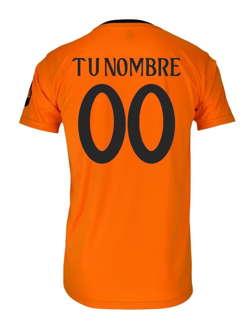 Real Madrid Camiseta Segunda Equipación Personalizada con tú Nombre de la Temporada 2024-2025 - Replica Oficial con Licencia Oficial - Adulto