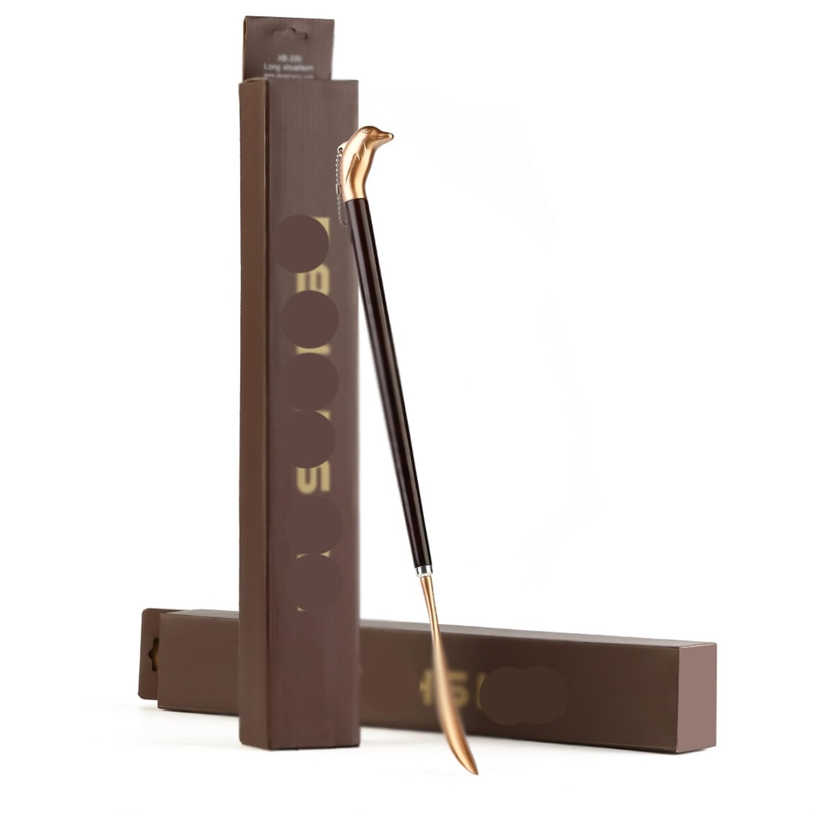 Calzadores auxiliares fáciles de Usar de aleación de Aluminio, Calzador con Mango Largo, cucharas auxiliares for Zapatos Perezosos, for Hombres, Mujeres, niños, Embarazo(Gold)